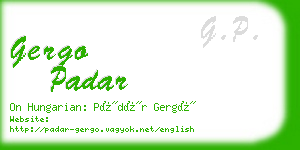 gergo padar business card